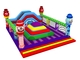 Square Shape Inflatable Sports Games Monsters Themed Soft Air Mountain With Big Slide Inside